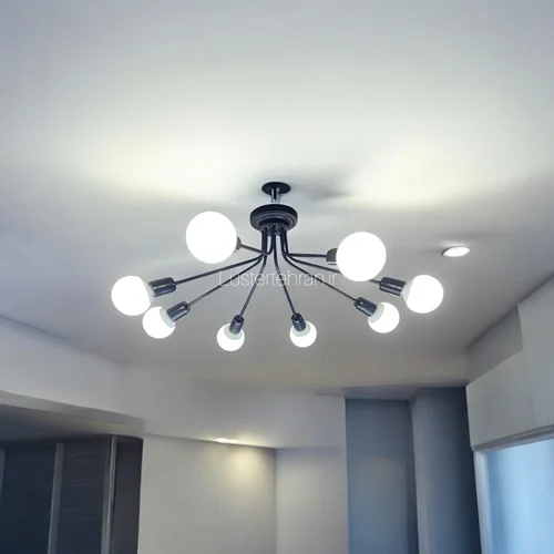 لوستر خورشیدی ۸ شعله فلزی برند OWL