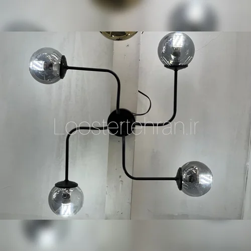 لوستر ۴ شعله مولکولی فرانسوی حباب جیوه دودی برند OWL