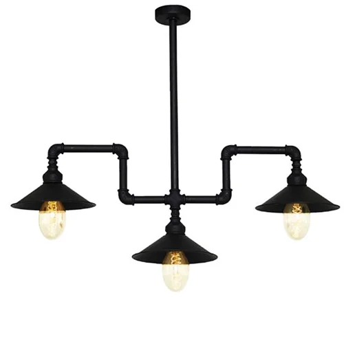 لوستر خطی وینتج فلزی 3شعله کلاهکدار ژاپنی کژوال برند OWL