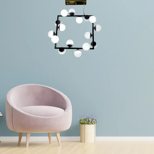 لوستر 16 شعله مربع خاص مولکولی با لامپ خاص SMD و حباب ژورنالی برند OWL