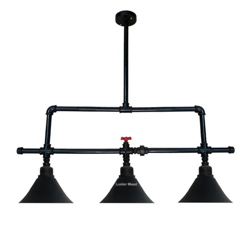 لوستر خطی وینتج 3شعله کلاهکدار ژاپنی هنری برند OWL