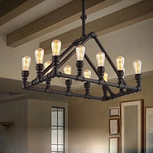 لوستر وینتج فلزی ۱۲ شعله سبک فرانسوی برند OWL