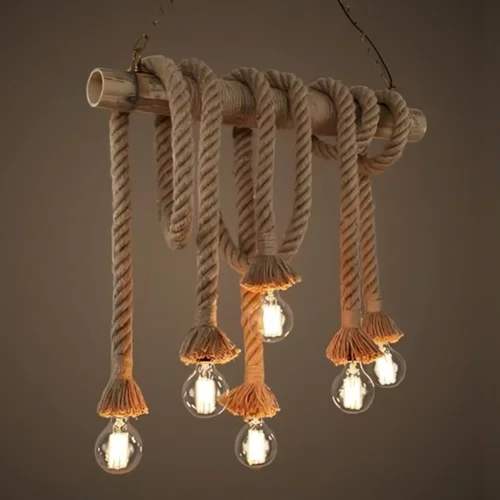 لوستر آویز بامبو کنفی کد c6 برند OWL