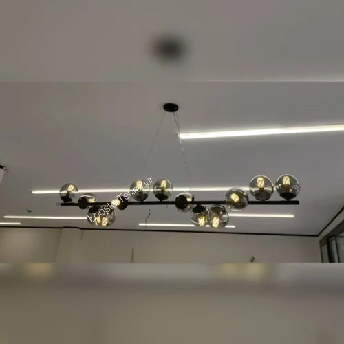 لوستر لاینری 13 شعله مولکولی باحباب خاص جیوه ای برند OWL