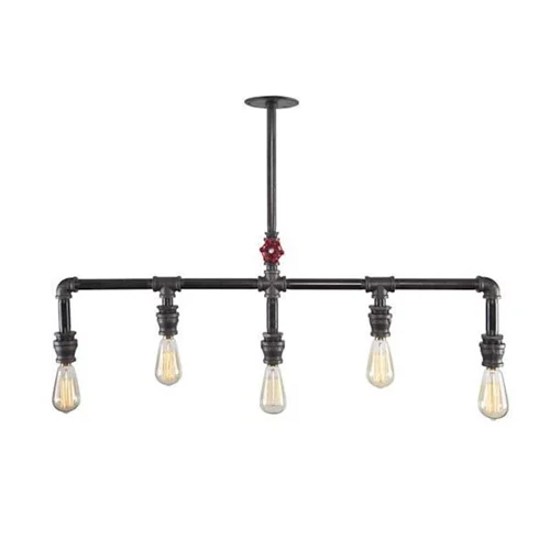 لوستر خطی وینتج 5 شعله فلزی هنری برند OWL