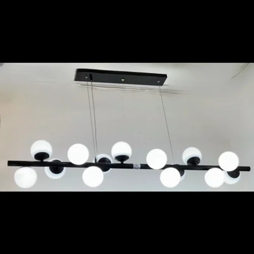 لوستر خطی لاینری ژورنالی ۱۴ شعله بهمراه لامپ مخصوص برند OWL